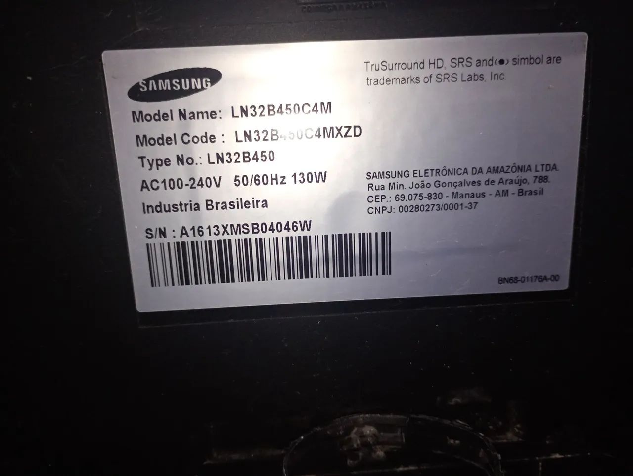 Peças de tv Samsung 
