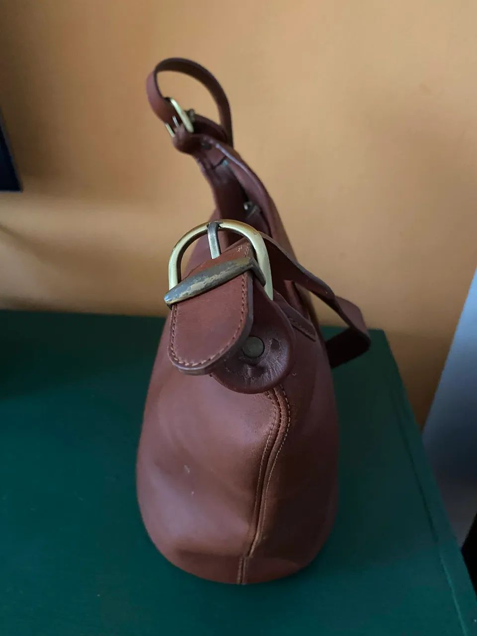 Bolsa marrom de couro  - Foto 2