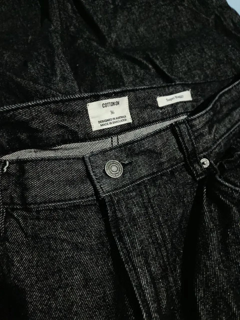 calça cotton on shutter black size 36 (46 br)
