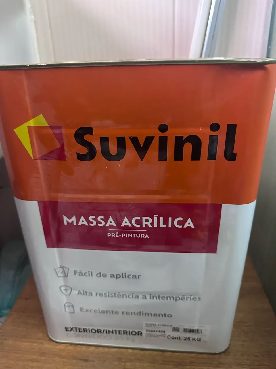 MASSA ACRÍLICA SUVINIL 25KG - QUASE NOVA