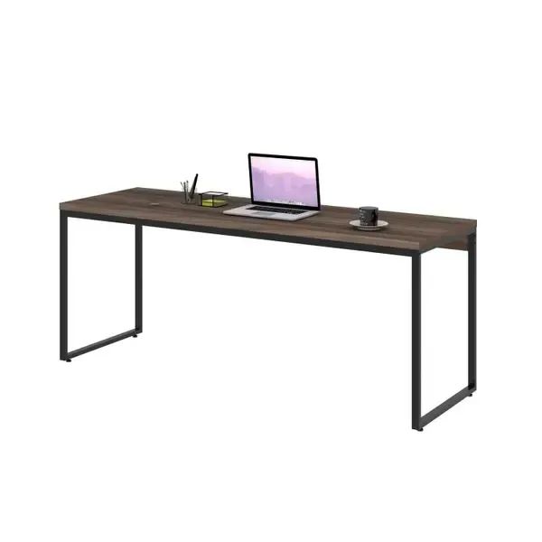 Escrivaninha Studio Nogal e Preta 180 cm Mobly