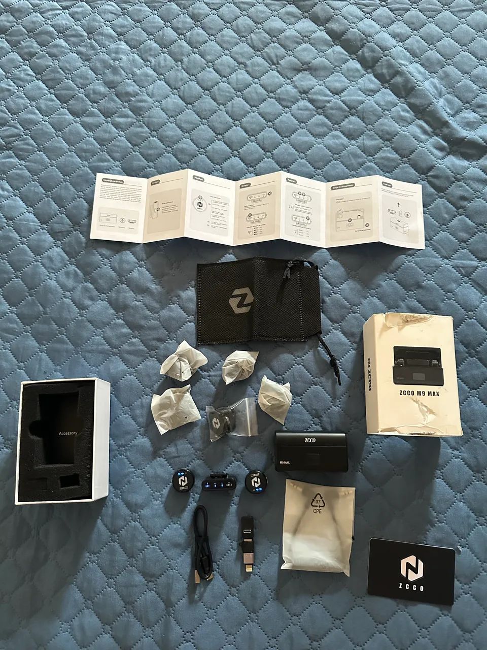 Microfone Lapela Sem Fio ZCCO M9 Max Duplo - Cancelamento de Ruído - Foto 3