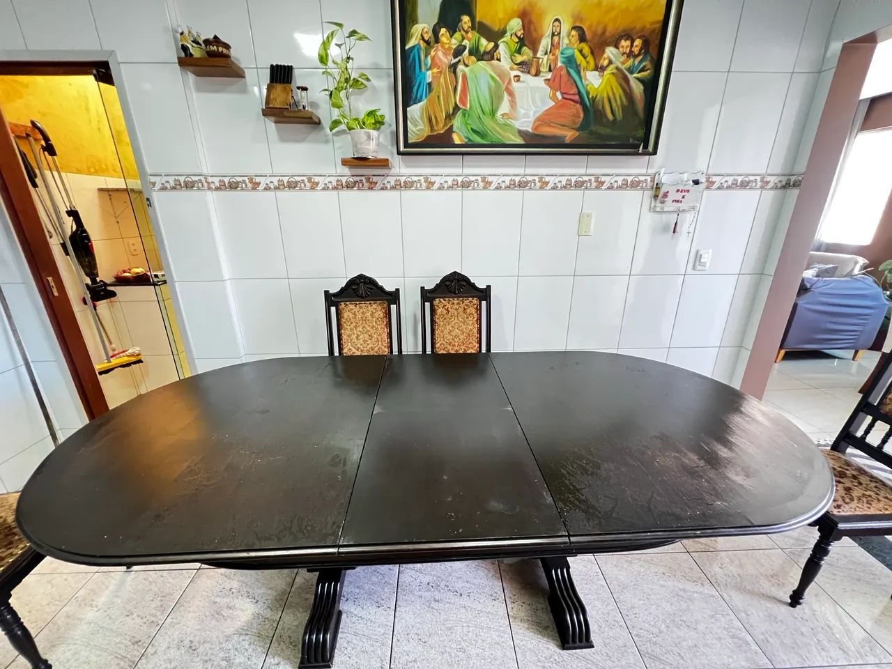 Mesa de madeira antiga 