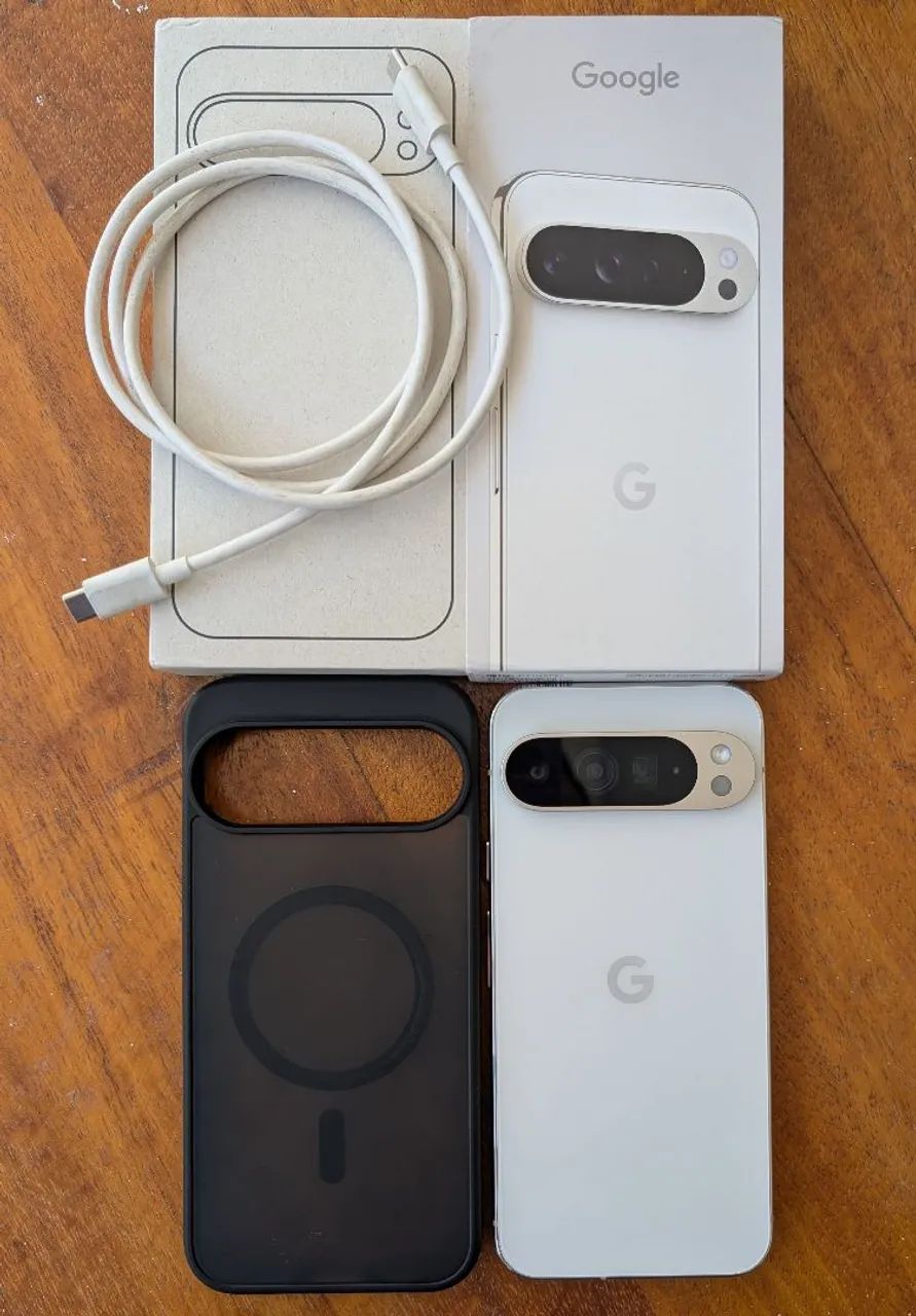 Google pixel 9 pro xl branco 128gb PERFEITO (Caixa, cabo, película e capa) 