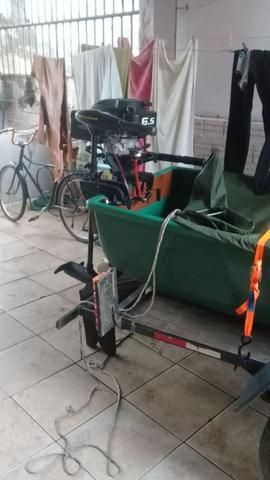 Vendo barco com motor +reboque 7.000. - Foto 4
