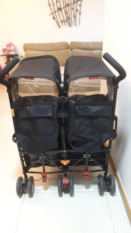 Carrinho de Bebê para Gêmeos Maclaren Twin Techno Black - Foto 4