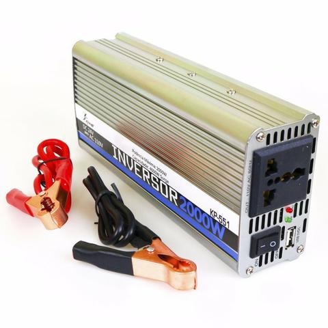 Inversor 2000w Conversor de Tensão Veicular 110v Usb 12v - Foto 2