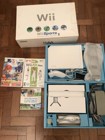 Nintendo Wii Caixa Completo C/ Wii Sports + Plataforma