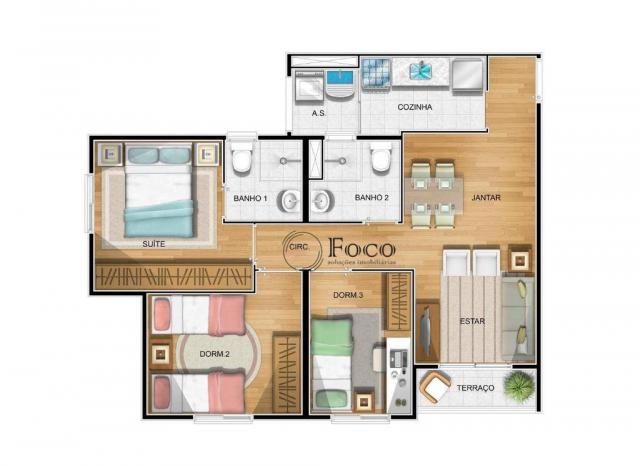 Apartamento com 3 dormitórios à venda, 62 m² por R$ 298.972,80 - Macedo - Guarulhos/SP - Foto 16