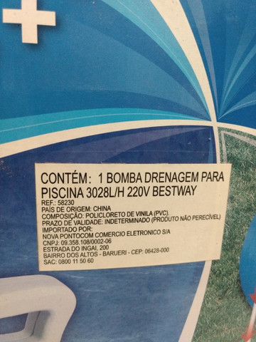 Bomba Drenagem Piscina Bestway 220 V - Foto 2
