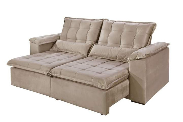 Sofa retratil e reclinavel tres marias 2,50m SUP728 - Foto 2