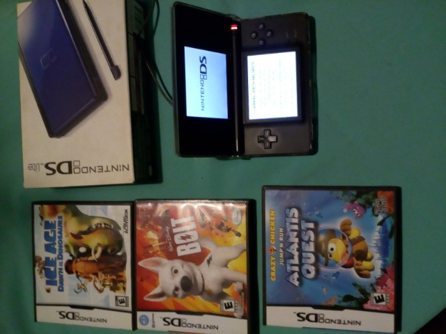 Nintendo DS Lite Azul + 3 Jogos + Fonte