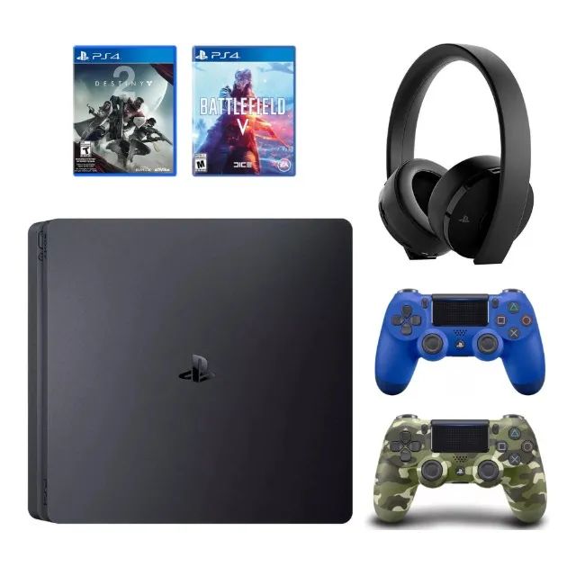 Playstation 4 + 3 Jogos + 2 Controle Original + Garantia