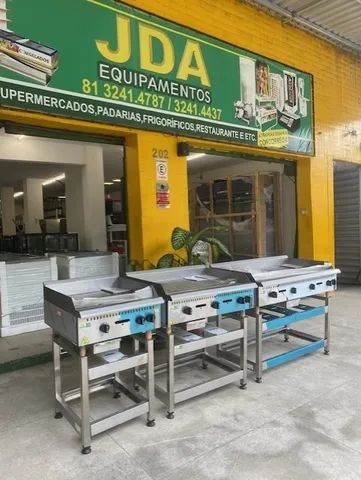 Chapa linha prime toda em inox - marca venâncio - hamburgueria / lanchonete
