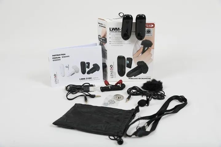 Microfone Lapela Sem Fio Lensgo LWM 318C Wireless