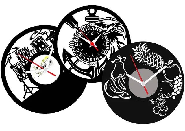 kit 3 relogios em vinil  - Foto 3