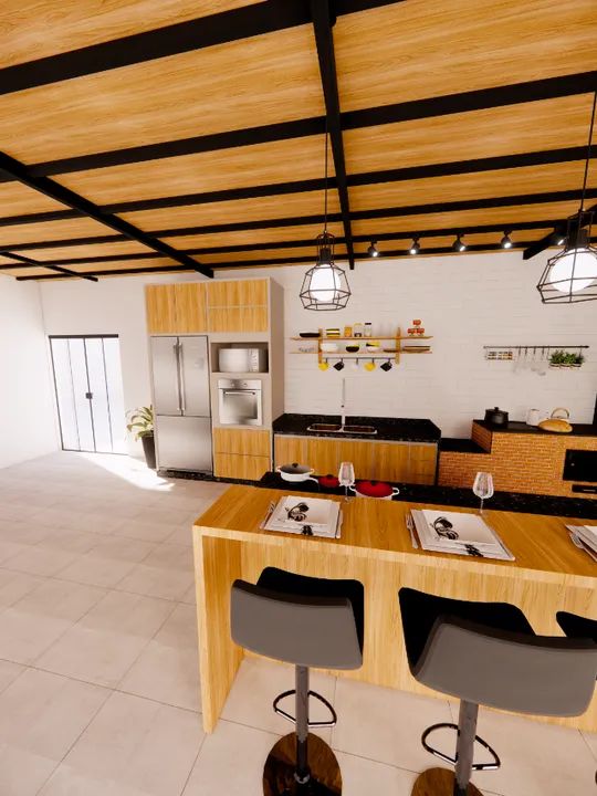 Projeto Churrasqueira - Espaço Gourmet - Foto 6