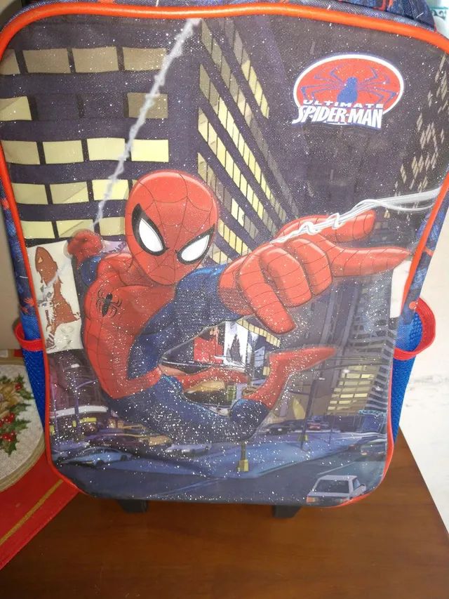 Mochila escolar com rodinhas homem aranha Marvel - Foto 2