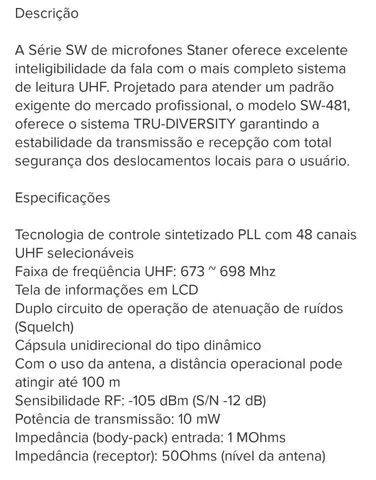 Microfone lapela staner sw481 - Foto 3