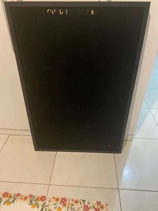Moldura quadro com feltro grande 63cmx92cm preto