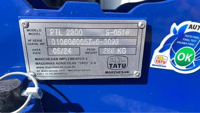 Plaina Traseira Larga 2.30m Tatu Marchesan - Foto 2