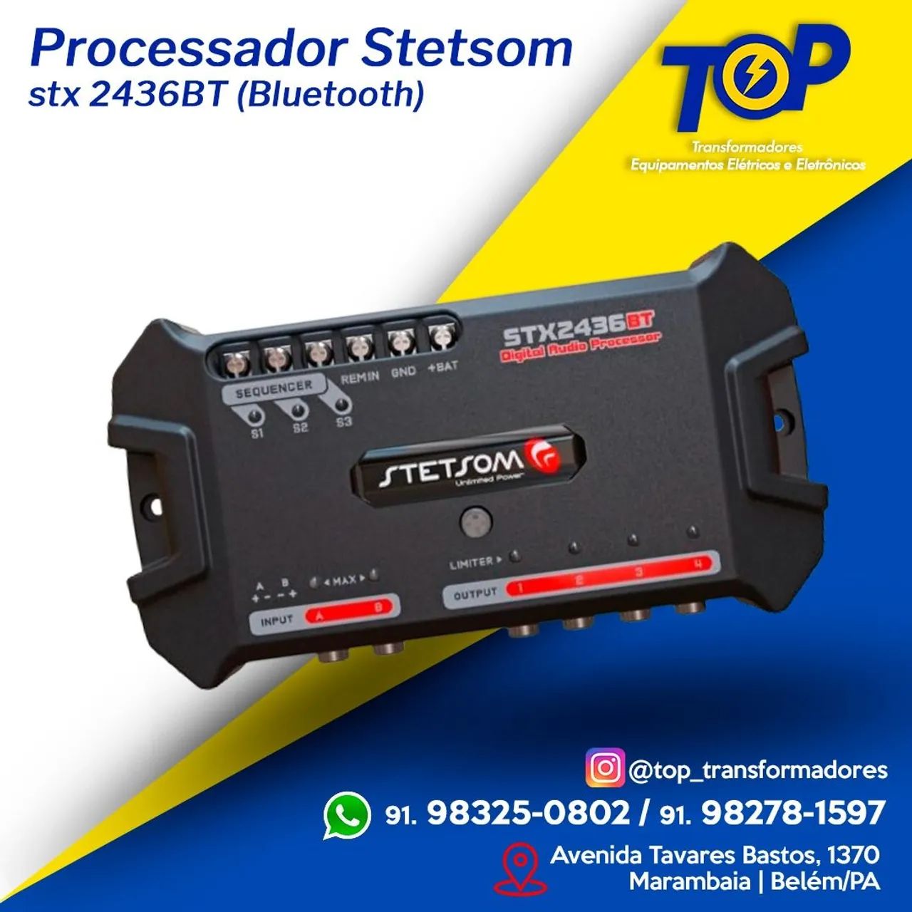 Processador de áudio Stetsom stx 2436 BT