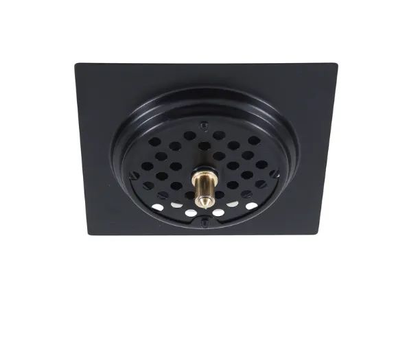 Ralo Click De Banheiro 15x15cm Preto Quadrado Stoc Color - Foto 2