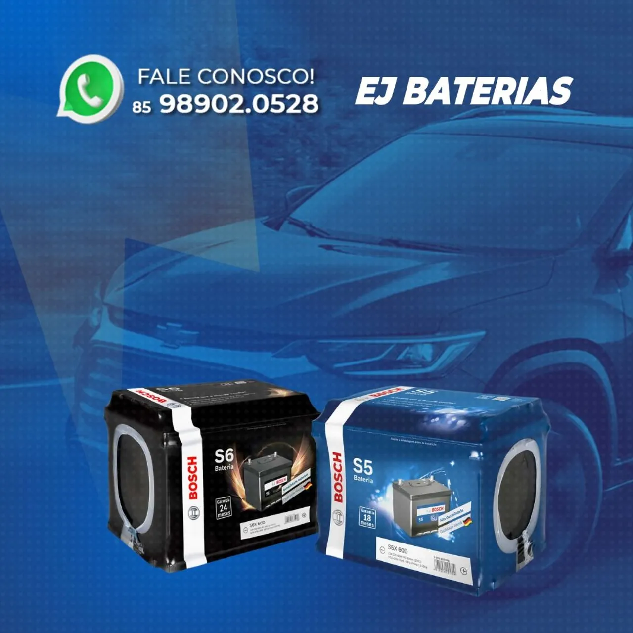 Bateria 100 amperes bosch de caminhão e som automotivo