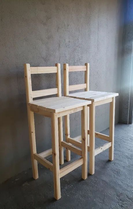 Banquetas altas com encosto ripado - Foto 3