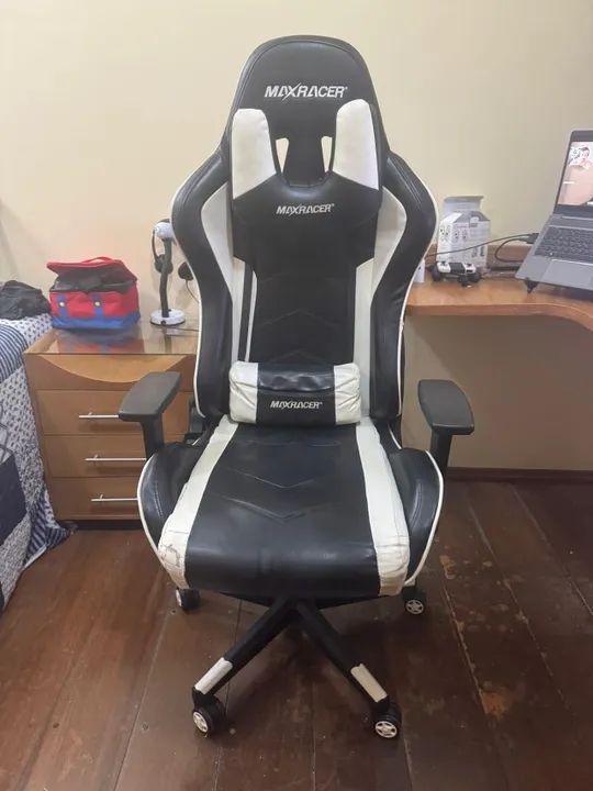 Cadeira Gamer MaxRacer Tactical Branca