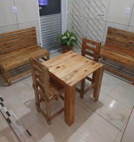 Mesas de Palete. Fabricamos móveis artesanal feitos de Pallet, Pallets, palet e pinus. - Foto 3