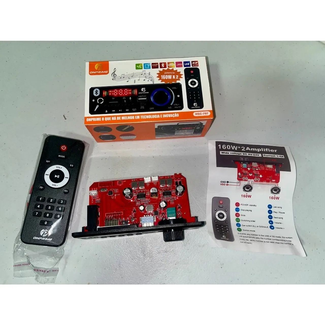 PLACA AMPLIFICADORA BLUETOOTH FM CATAO MIC. 320W - Foto 2