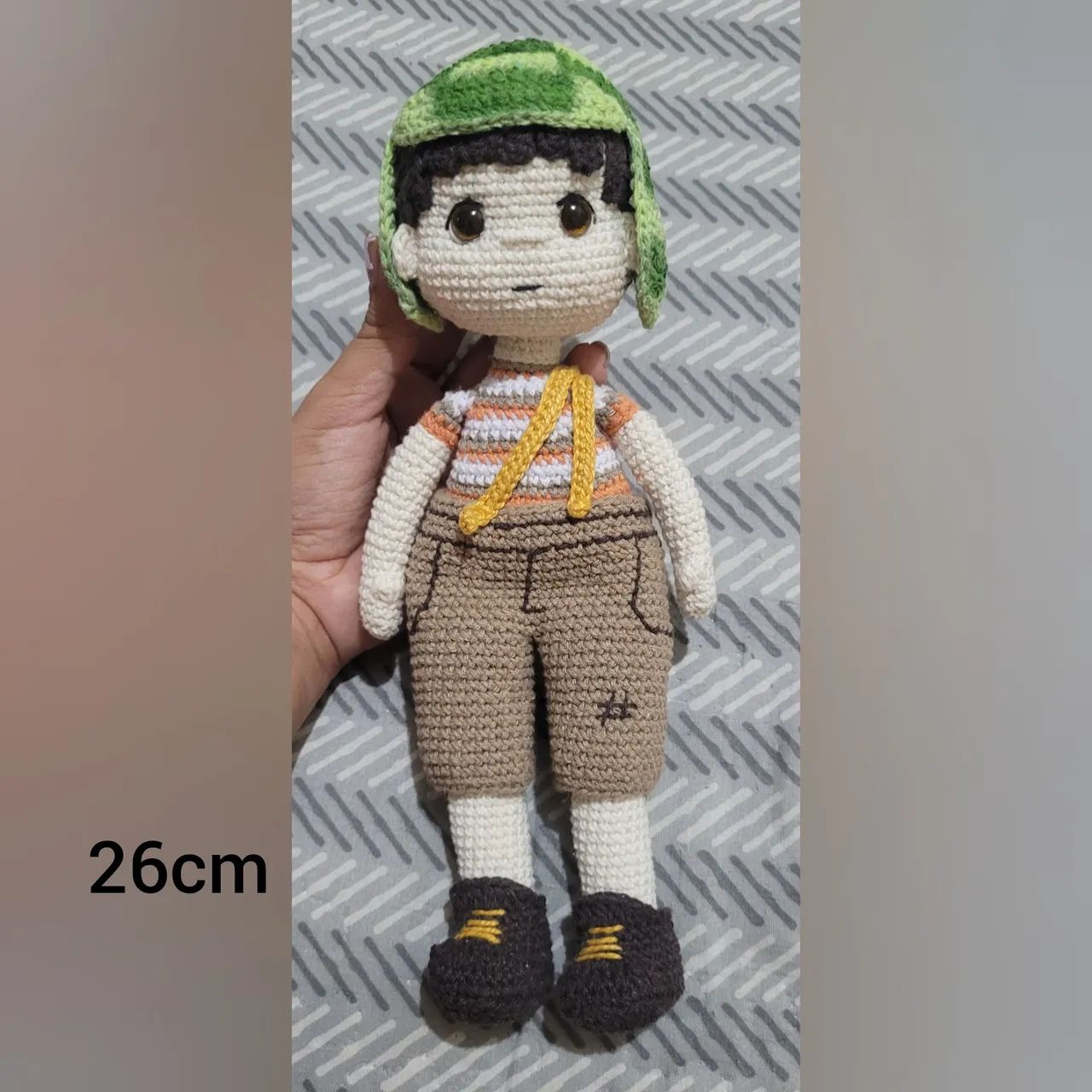 Boneco de Crochê do Chaves - 26cm