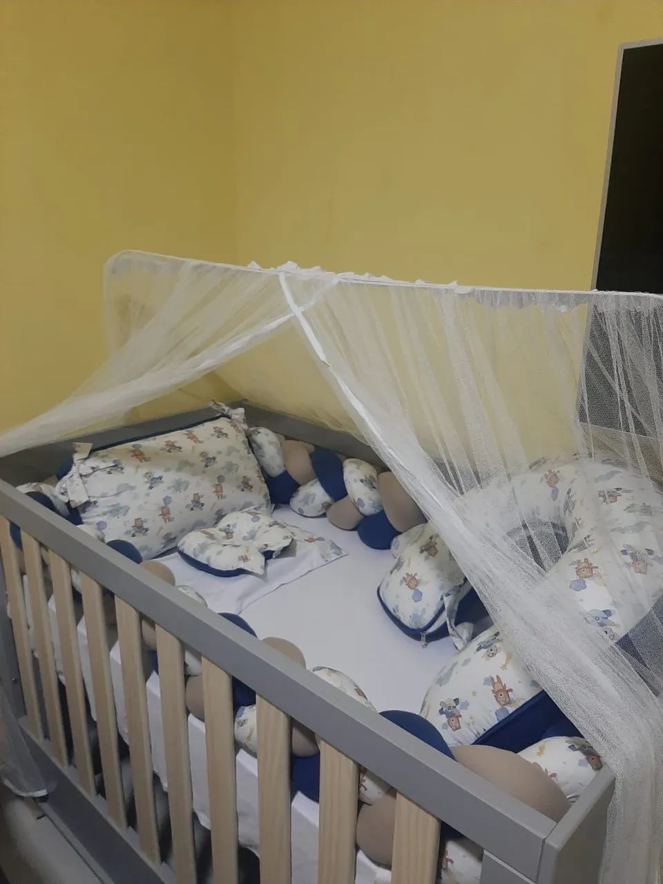 Kit berço urso aviador 