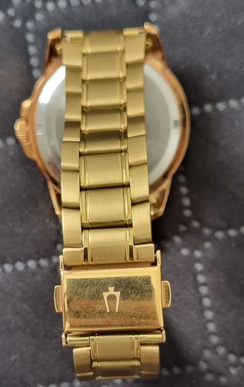 relógio bulova dourado (original) - Foto 4