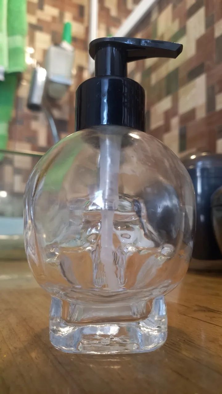 Saboneteira Skull Caveira Vidro Pesado (só O Frasco) - Foto 3