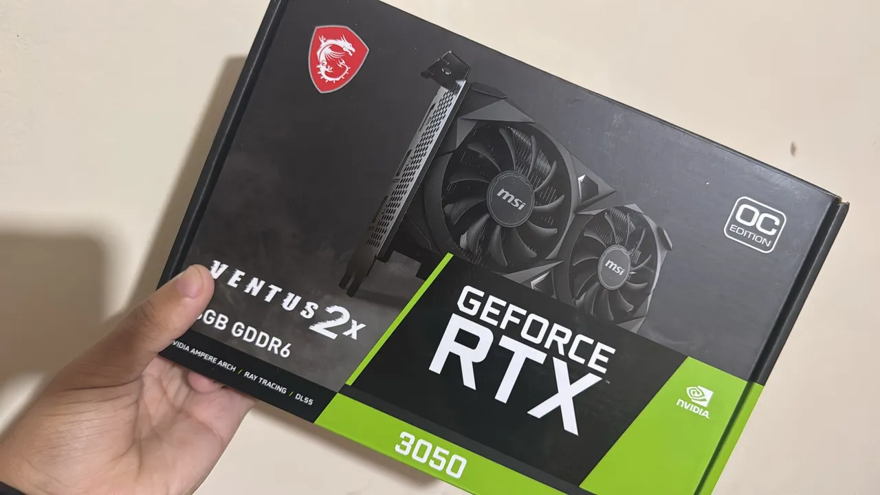 Placa de Vídeo MSI GeForce RTX 3050 VENTUS 2X OC 6GB GDDR6 no