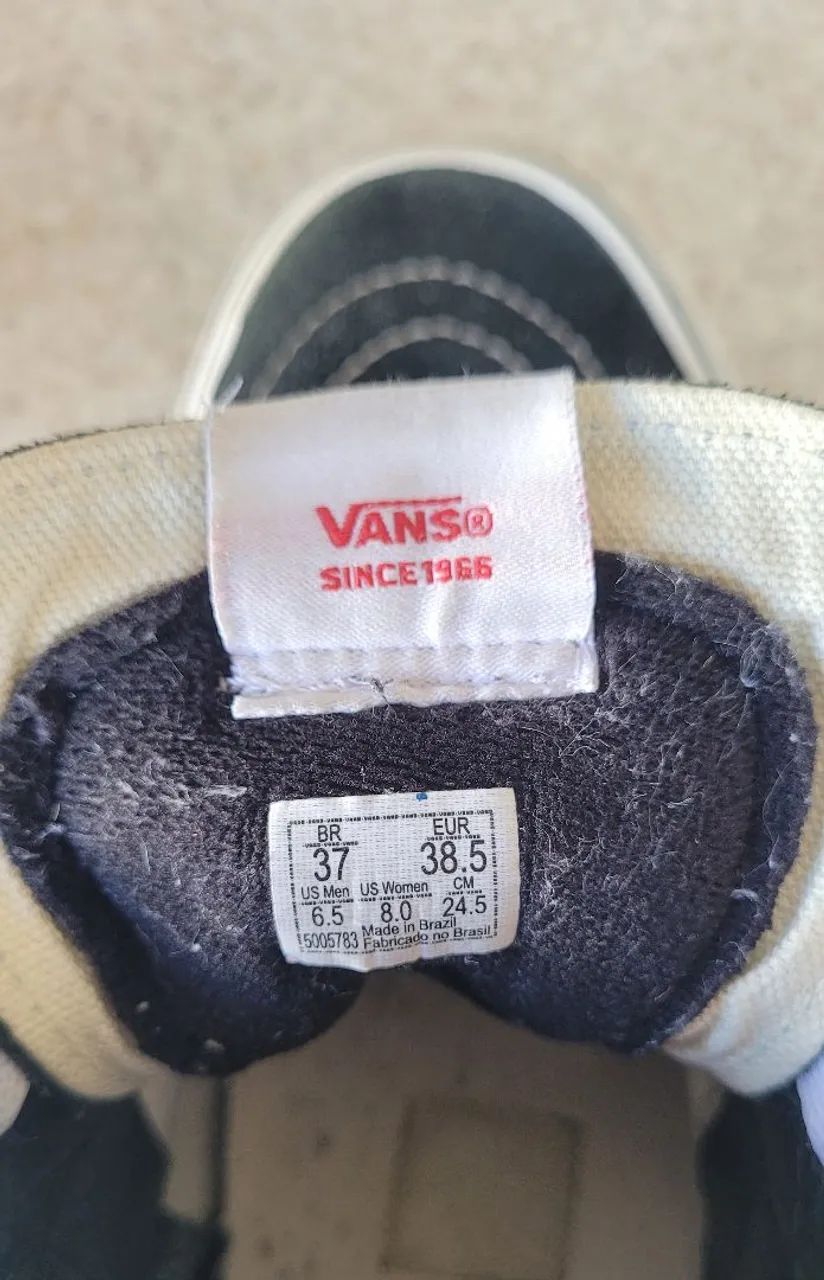 Tênis Vans Sk8-Hi Black White - Foto 5