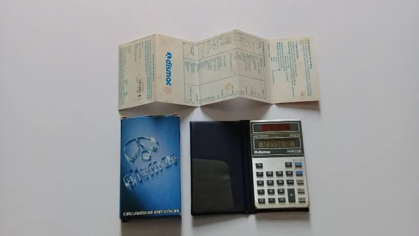 Calculadora Dismac Solar VIII Funcionando Na Caixa C/ Manual (Usado) - Foto 3