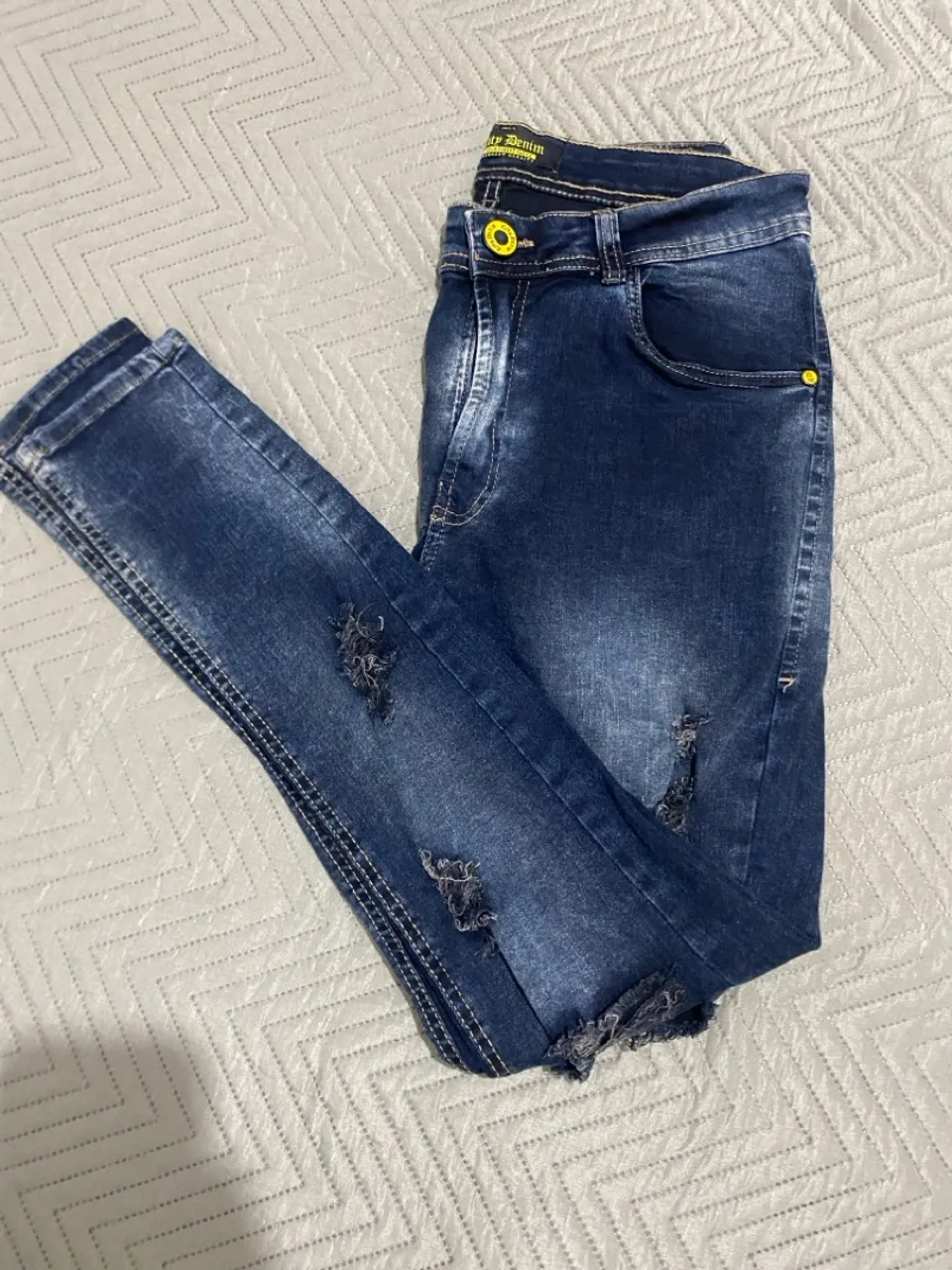 Calça Jeans Azul Destroyed