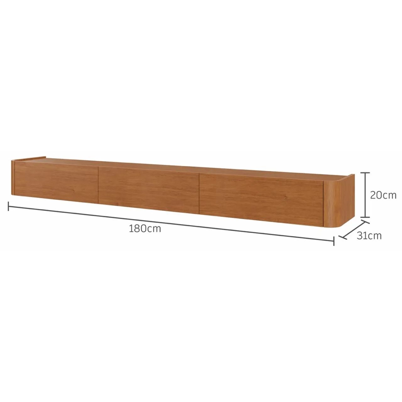 Nicho Suspenso  1,80 m Naturale com LED 100%MDF tt43 - Foto 2