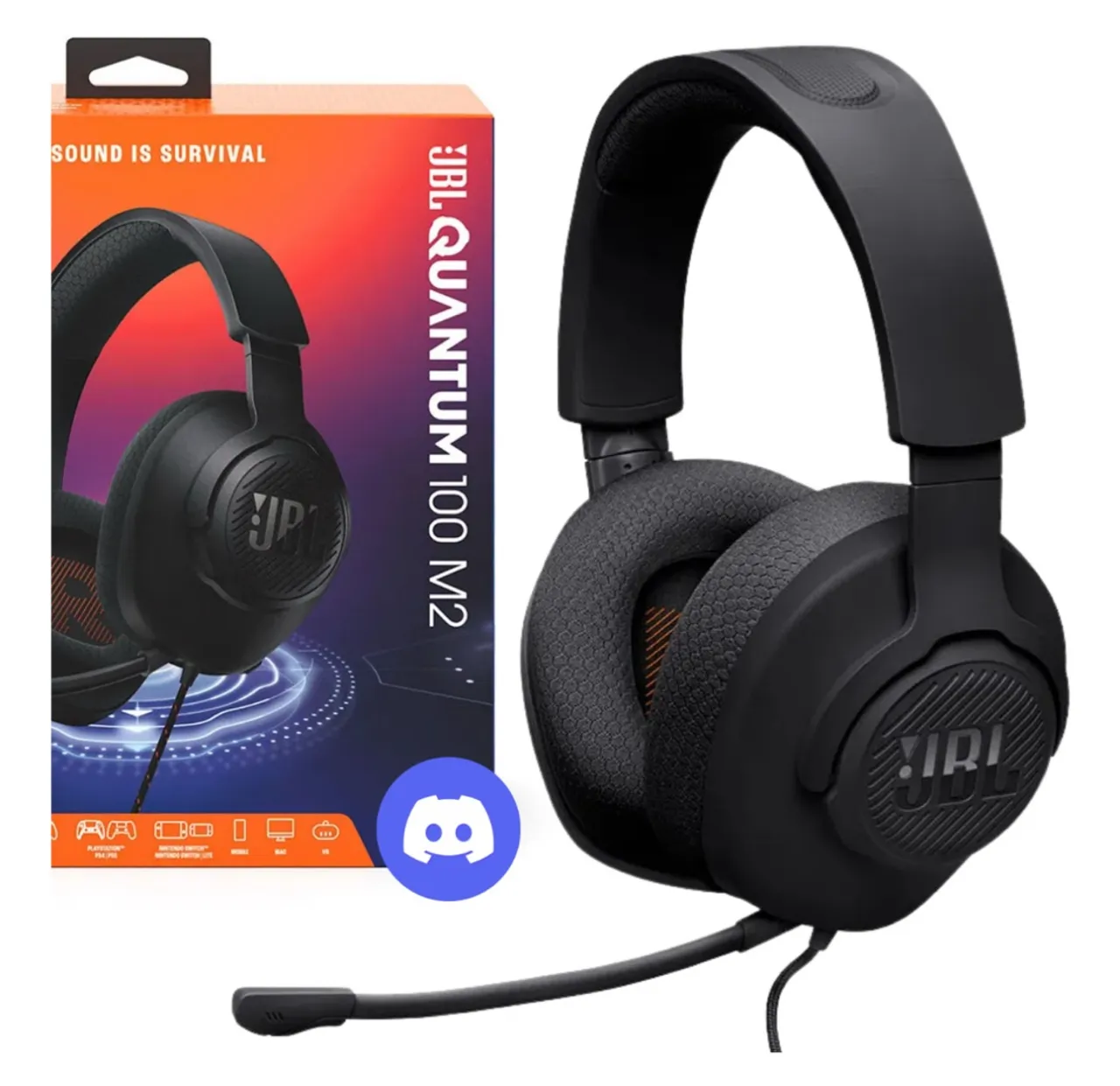 Headset Gamer JBL Quantum 100 M2 - Áudio Imersivo!