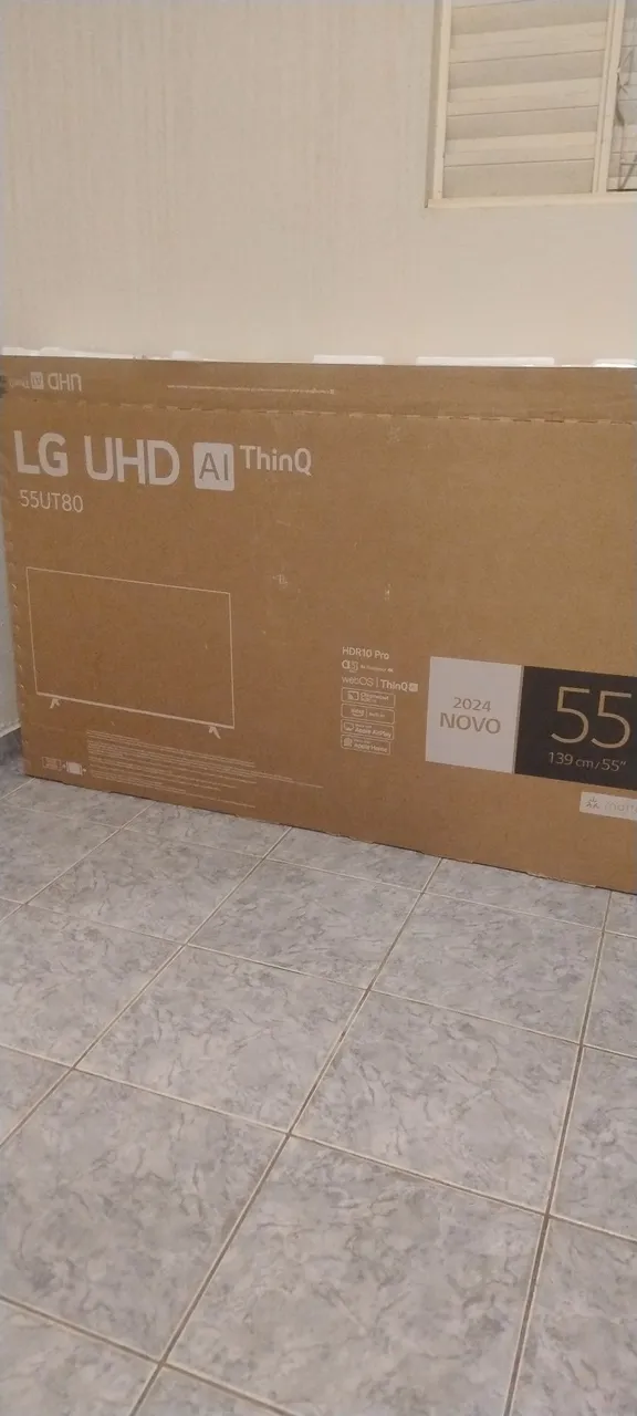 Caixa de TV LG UHD AI ThinQ 55UT80
