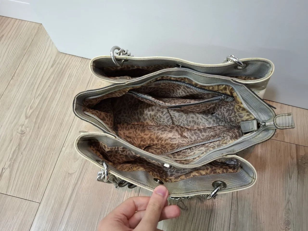 Bolsa Guess couro de avestruz - Foto 3