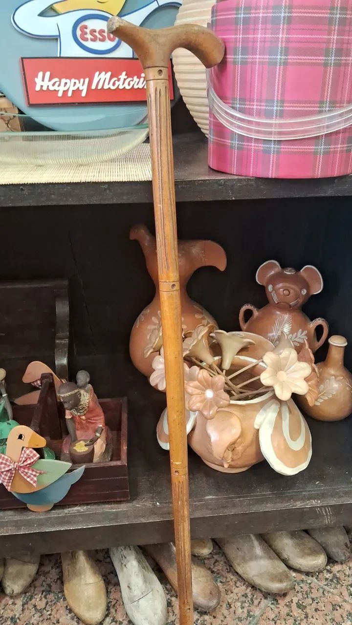 Antiga Bengala de Madeira 83 cm