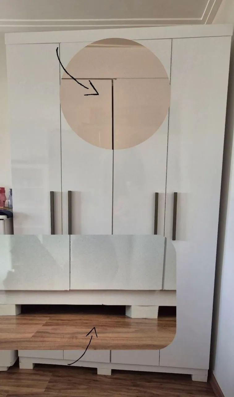 Guarda-Roupa Branco 4 Portas MDF - Foto 3