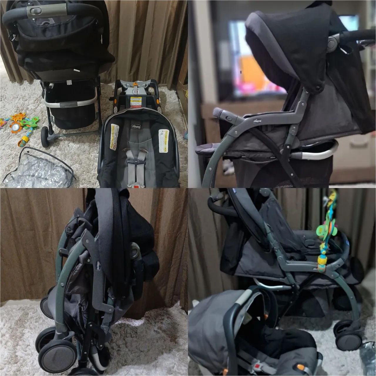 Conjunto Carrinho de Bebê e Cadeirinha chicco - Foto 4
