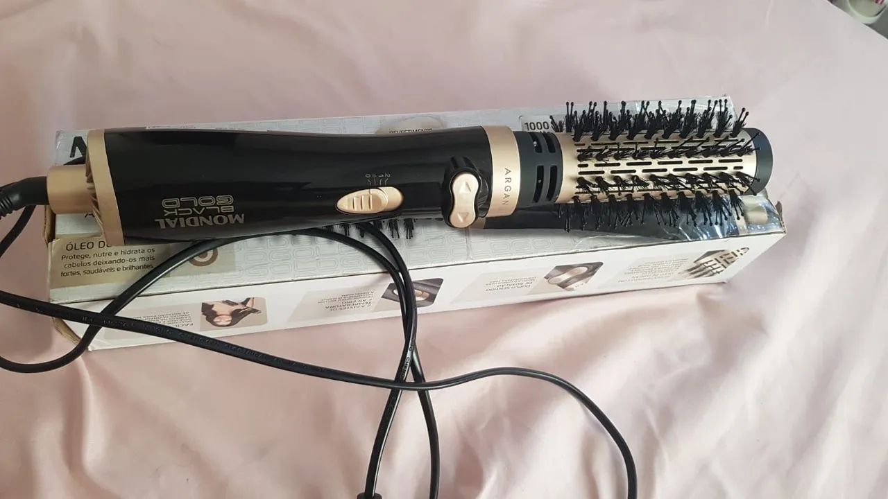 Escova Rotativa Mondial Black Gold Argan 3 em 1 - Foto 2