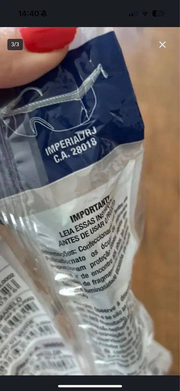 Novos - Lote 100 óculos proteção  - Foto 2