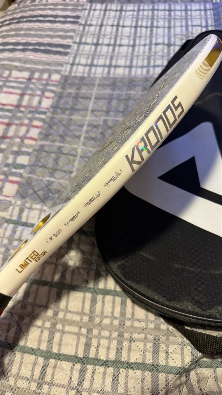 Raquete Carbono 3K AMA Sport Kronos White Beach Tennis - Esportes